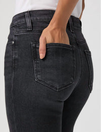 Paige Mason Ankle Jeans in black ink - women's jeans - alternate view