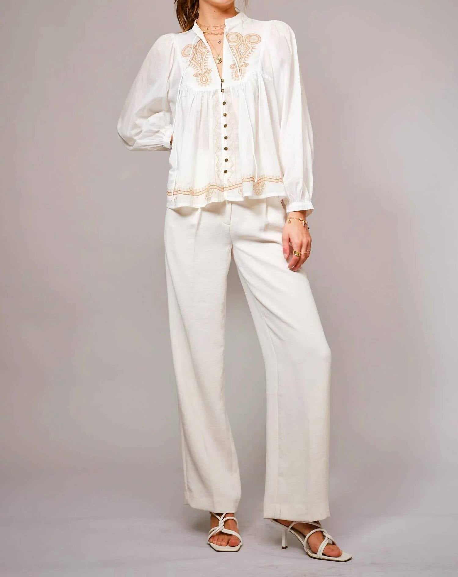 Blue B - Fiona Peasant Blouse