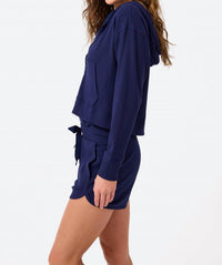 Terez - Rib Crop Hoodie