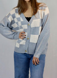 Adora - Silver Square Cardigan