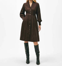 Brooks Brothers - Corduroy A-line Shirt Midi Dress