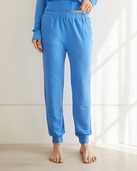 MONROW Softfleece Jogger in blue - women's pants