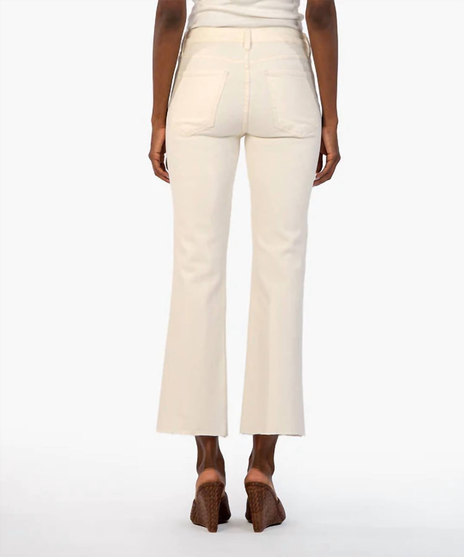 Kut From The Kloth - Kelsey Hi-rise Ankle Flare Jean With Raw Hem
