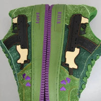 LoveKills Men's Purgers Fashion Skate Suede Sneakers in green purple - men's sneaker - view 8