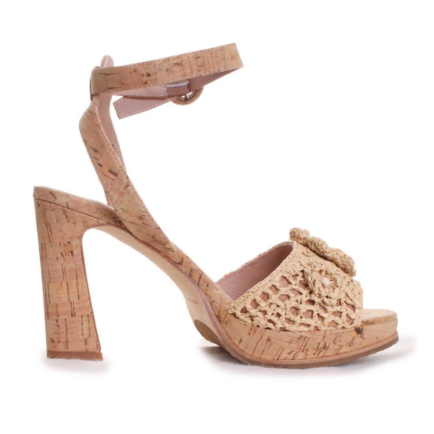 DONALD PLINER Women's Baybi Heeled Cork Sandals in natural - women's sandal - view 5