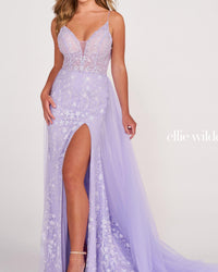 Ellie Wilde - Glittered Sheath Dress With Detachable Overskirt