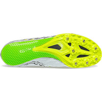 SAUCONY Women's Spitfire 5 Spike Shoes in white slime - women's shoe - view 5