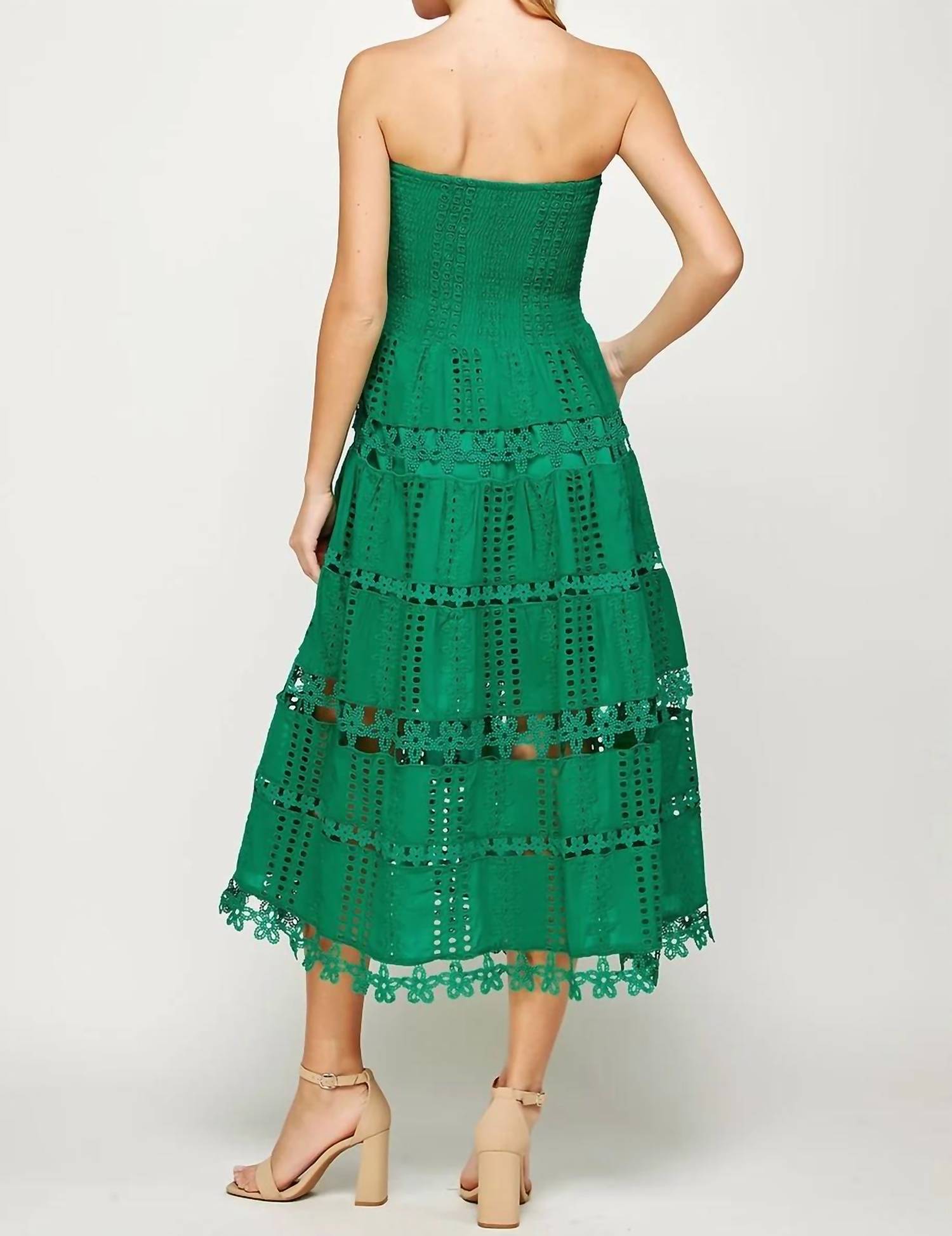 Strut & Bolt - Eyelet Lace Strapless Dress