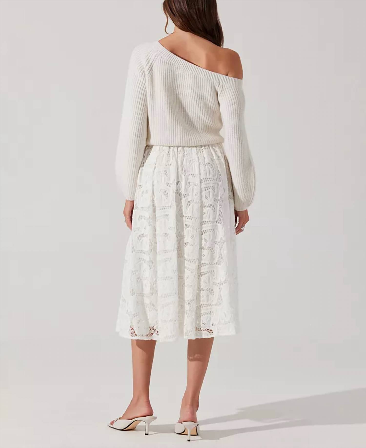 Astr - Ceren Lace Midi Skirt