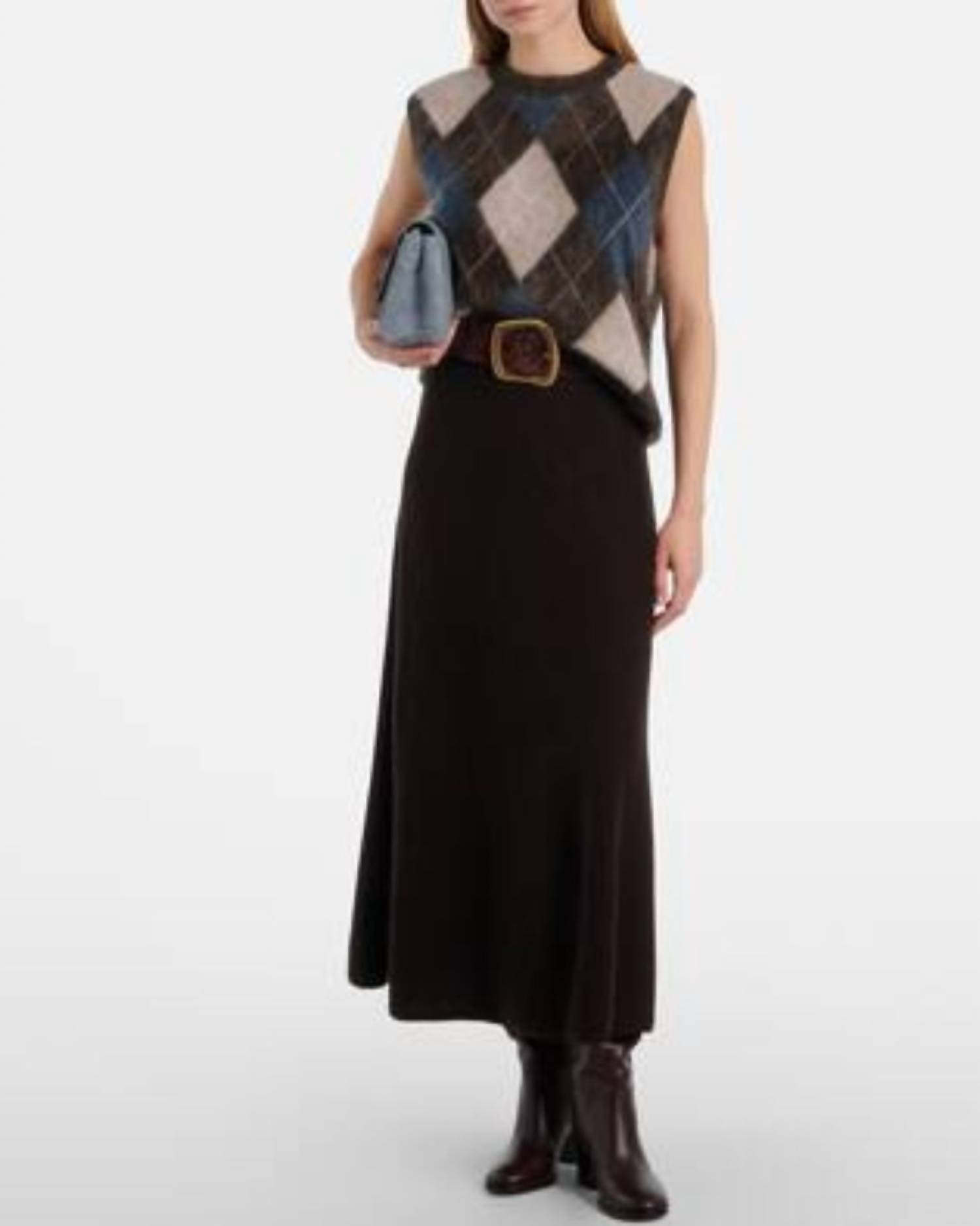 Lisa Yang - Yasmin Argyle Cashmere Sweater Vest