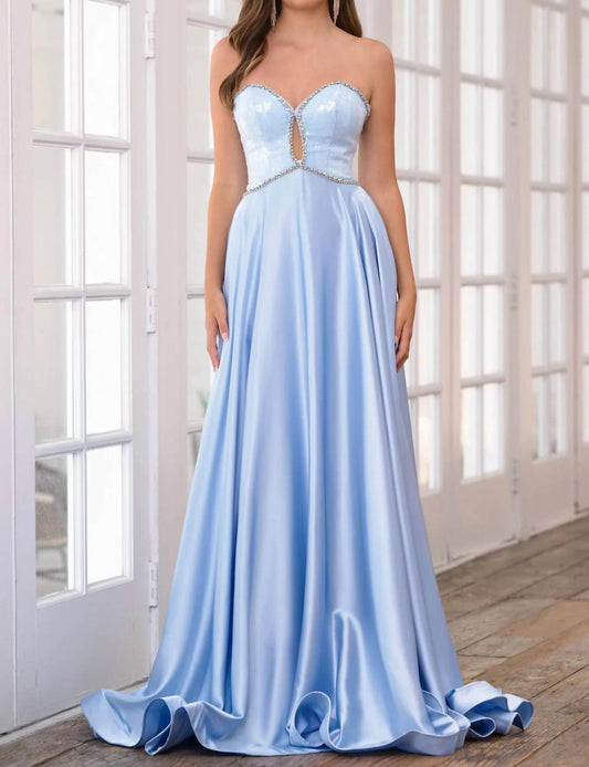 Ava Presley - Strapless Sequin A-line Gown