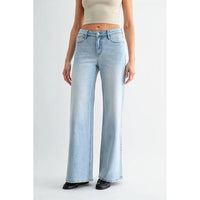 Mica Denim - Mid Rise Vintage Wide Leg Jeans