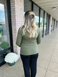 Hello Miz - Ribbed Knit Nursing Maternity Top
