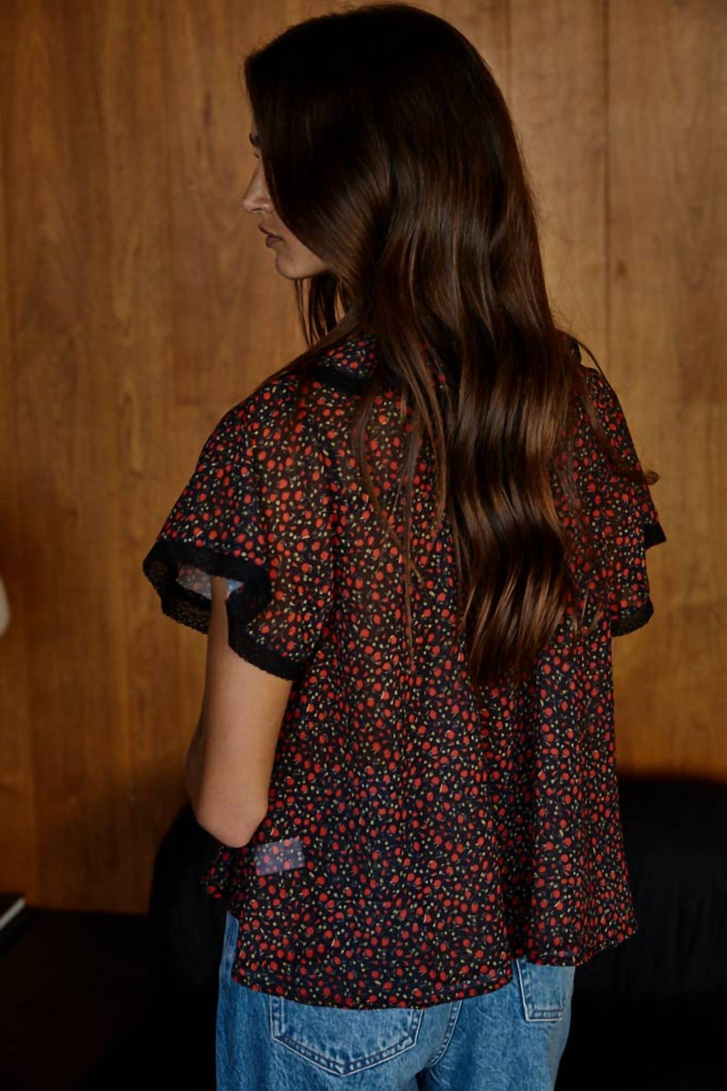 By Together - Floral Print Collared Top
