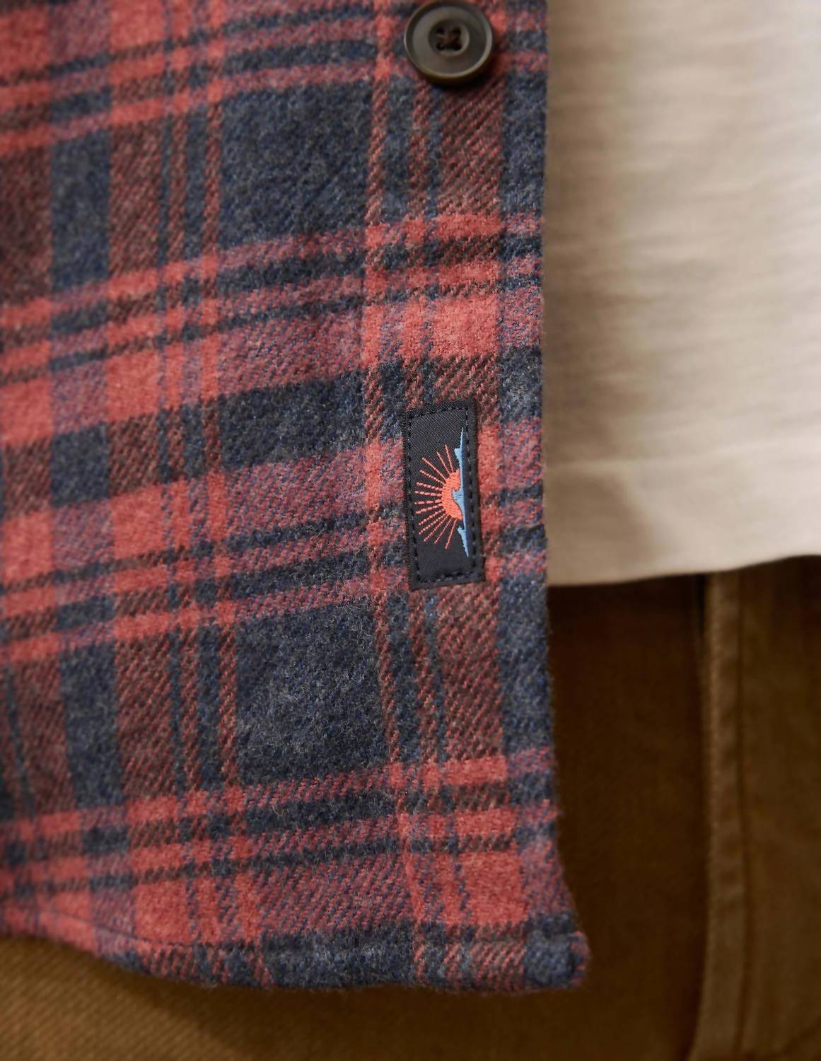 Faherty Heirloom Portuguese Flannel Shirt in porto covo plaid - men's long sleeve top - view 4