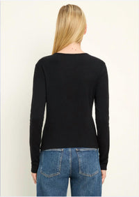 Michael Stars - Mackenzie Pointelle Crew Neck Cardigan