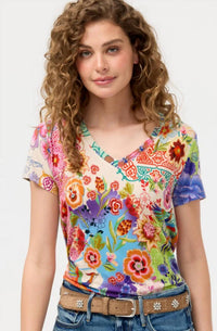 Johnny Was - Janie Favorite Short Sleeve V Neck Tee