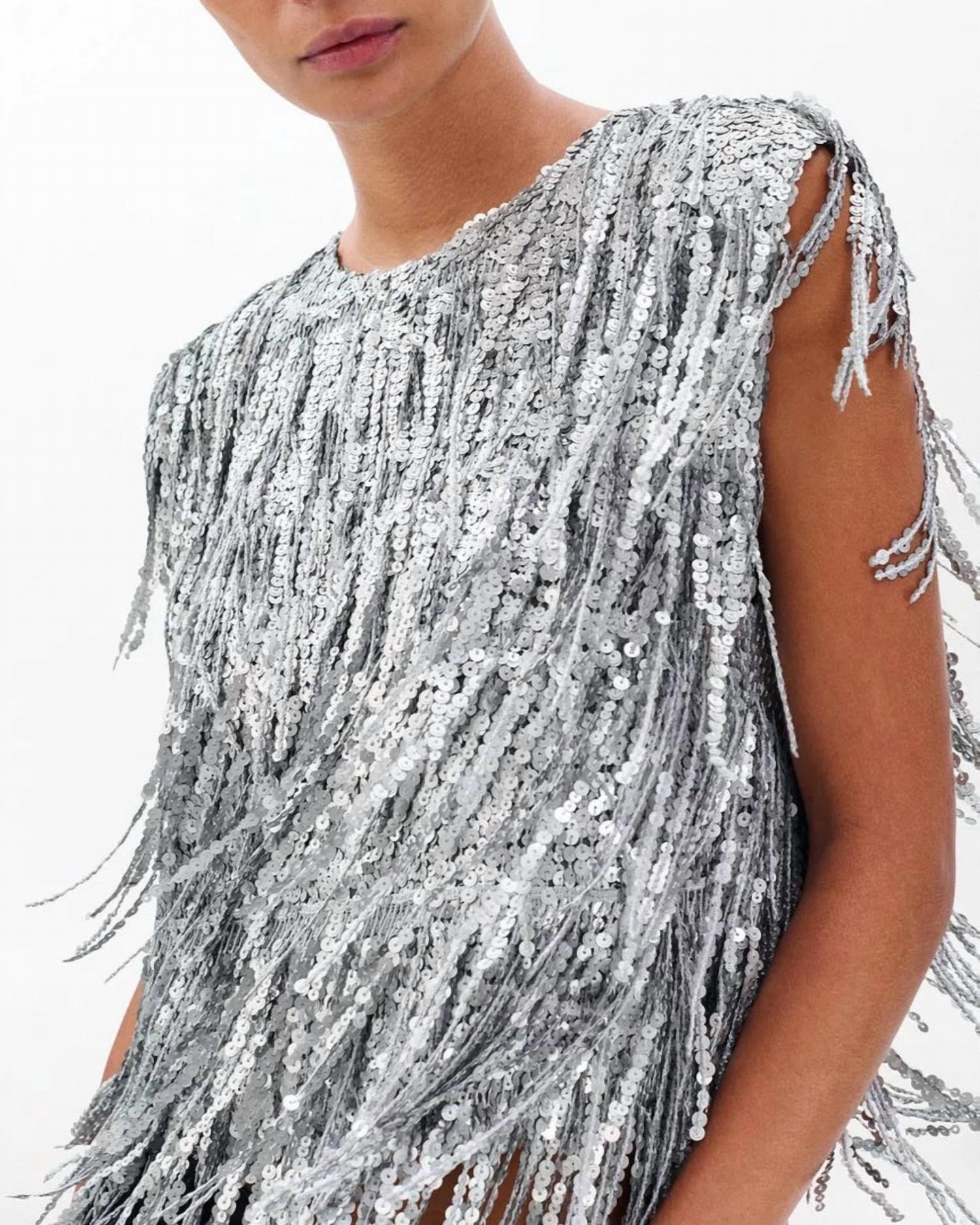 Rag & Bone - Billie Sequined Tassel Top