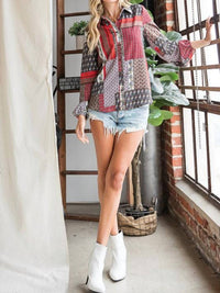 Bucketlist - Boho Bandana Print Shirt
