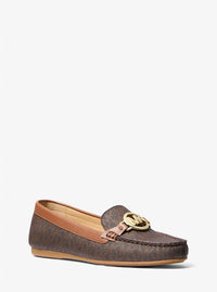 MICHAEL KORS Women's Fulton Signature Logo Moccasins in brown - women's flats