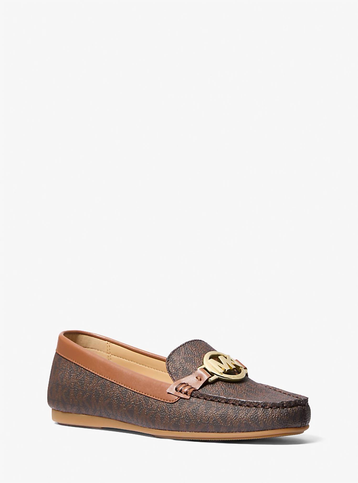 MICHAEL KORS Women's Fulton Signature Logo Moccasins in brown - women's flats