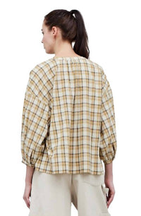 Grade & Gather - Women's Cotton Plaid Blous