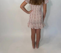 Katie J NYC Girls Arielle Dress in cottage stripe - kids' dress - detail view