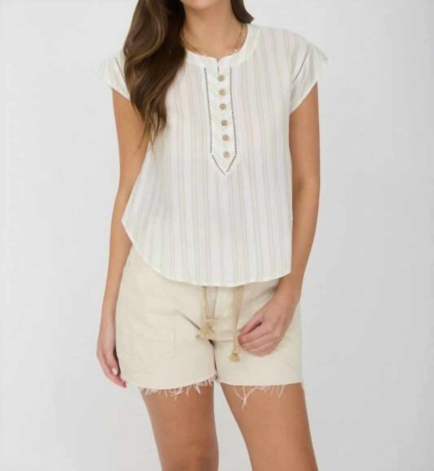 Blu Pepper - Women's Soft Horizon Stripe Top