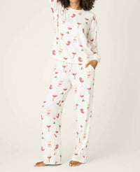 PJ Salvage Let’s Get Toasty Luxe Butter Jersey PJ SET in ivory - women's intimate