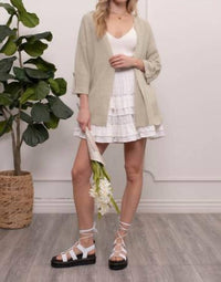 Blu Pepper - Light Weight Back Button Cardigan
