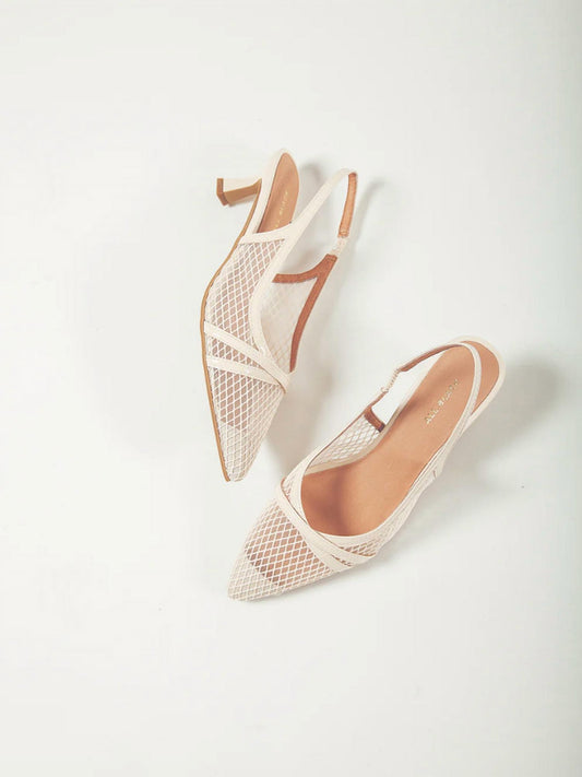 All Black - Women's Mesh Princess Low-heel Shoes