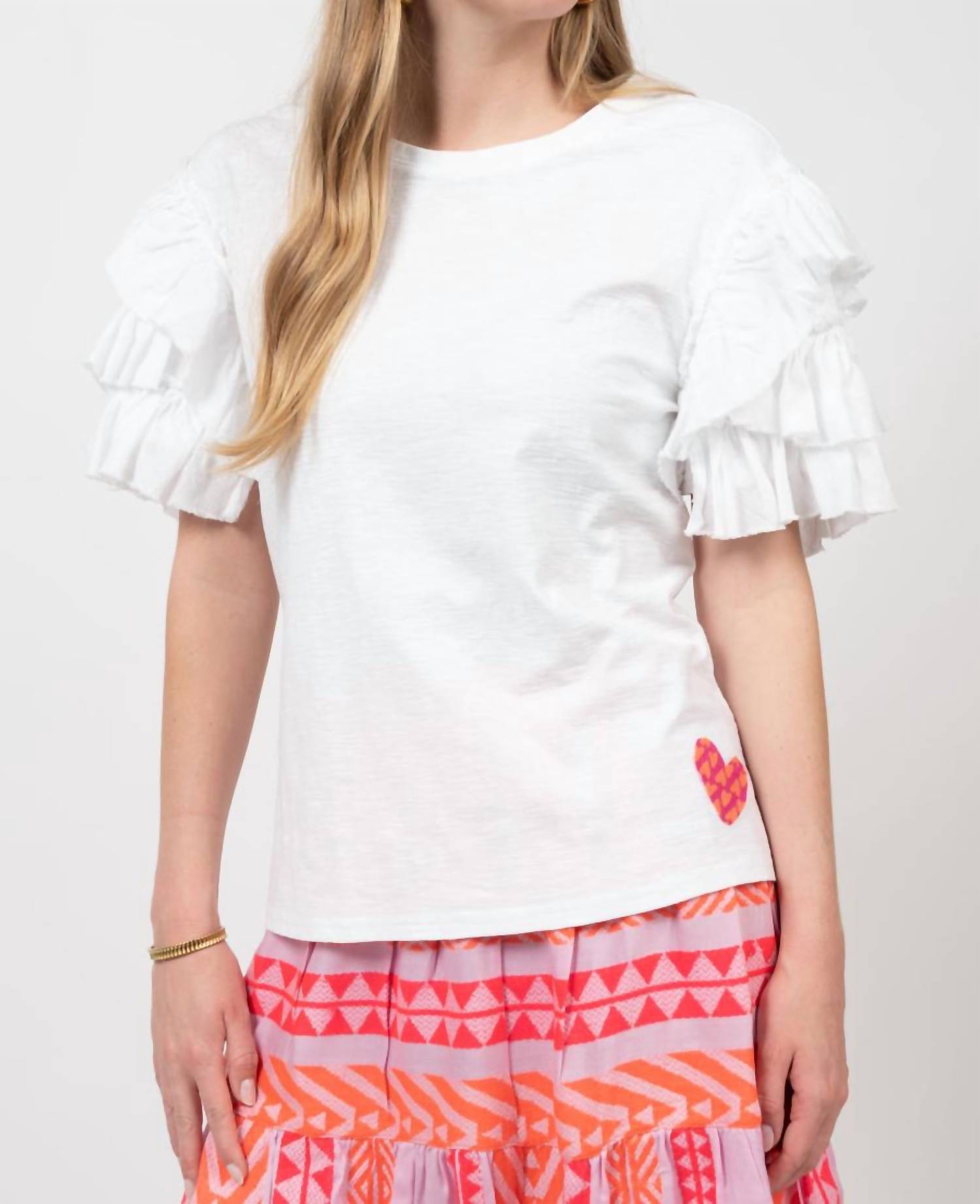 Ivy Jane - Ruffled Sleeve Heart Tee