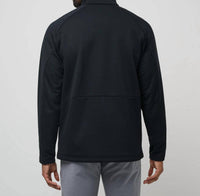 TravisMathew Quest Polar Fleece Pullover in black - men's shirt - detail view