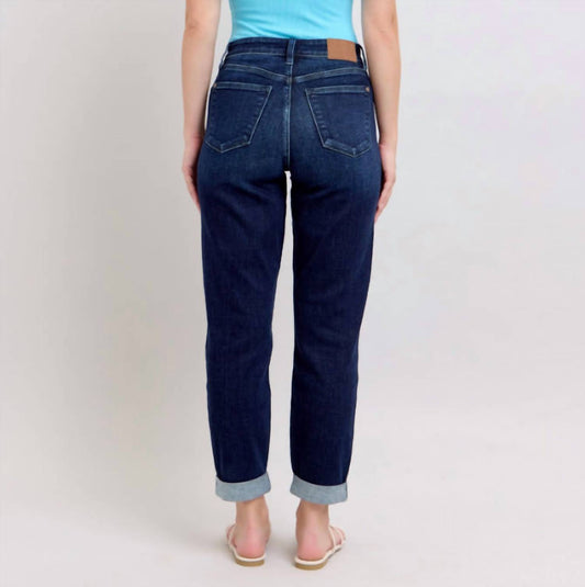 Judy Blue - High-rise Cuffed Boyfriend Jeans