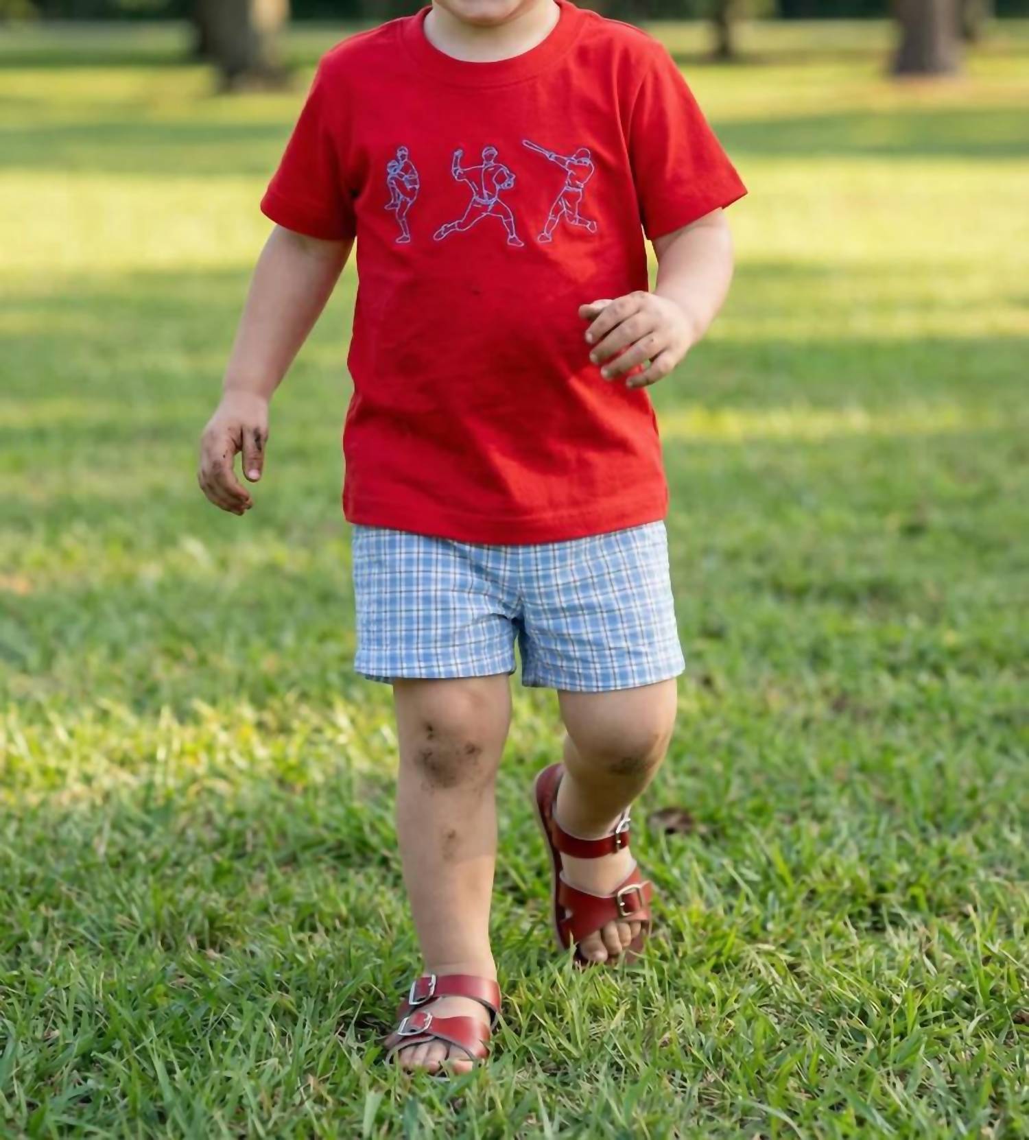 Whimsy Bay Kids - Boy's Embroidered Short Set