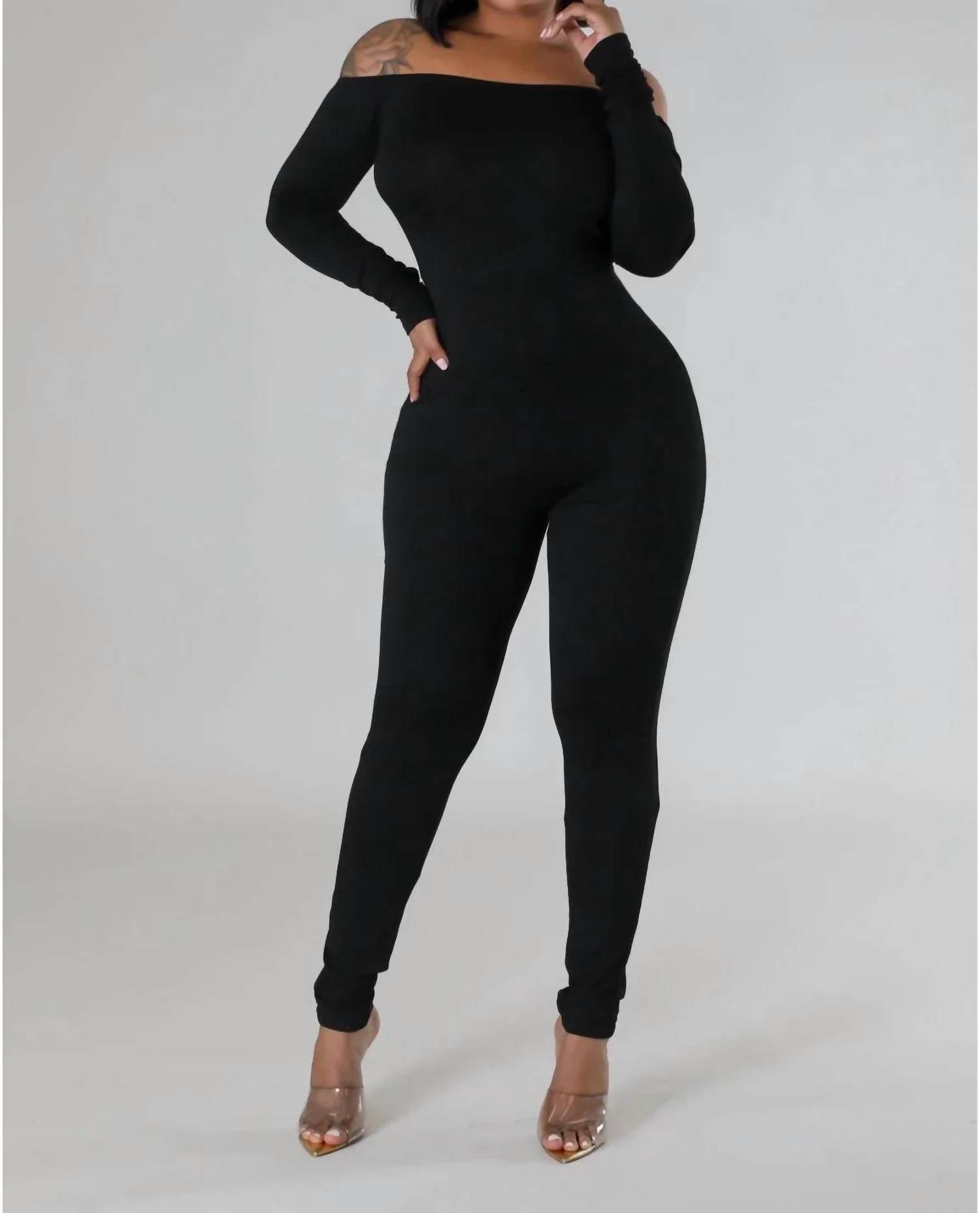 Good Time Usa - Look But Don't Touch Back Out Off Shoulder Jumpsuit
