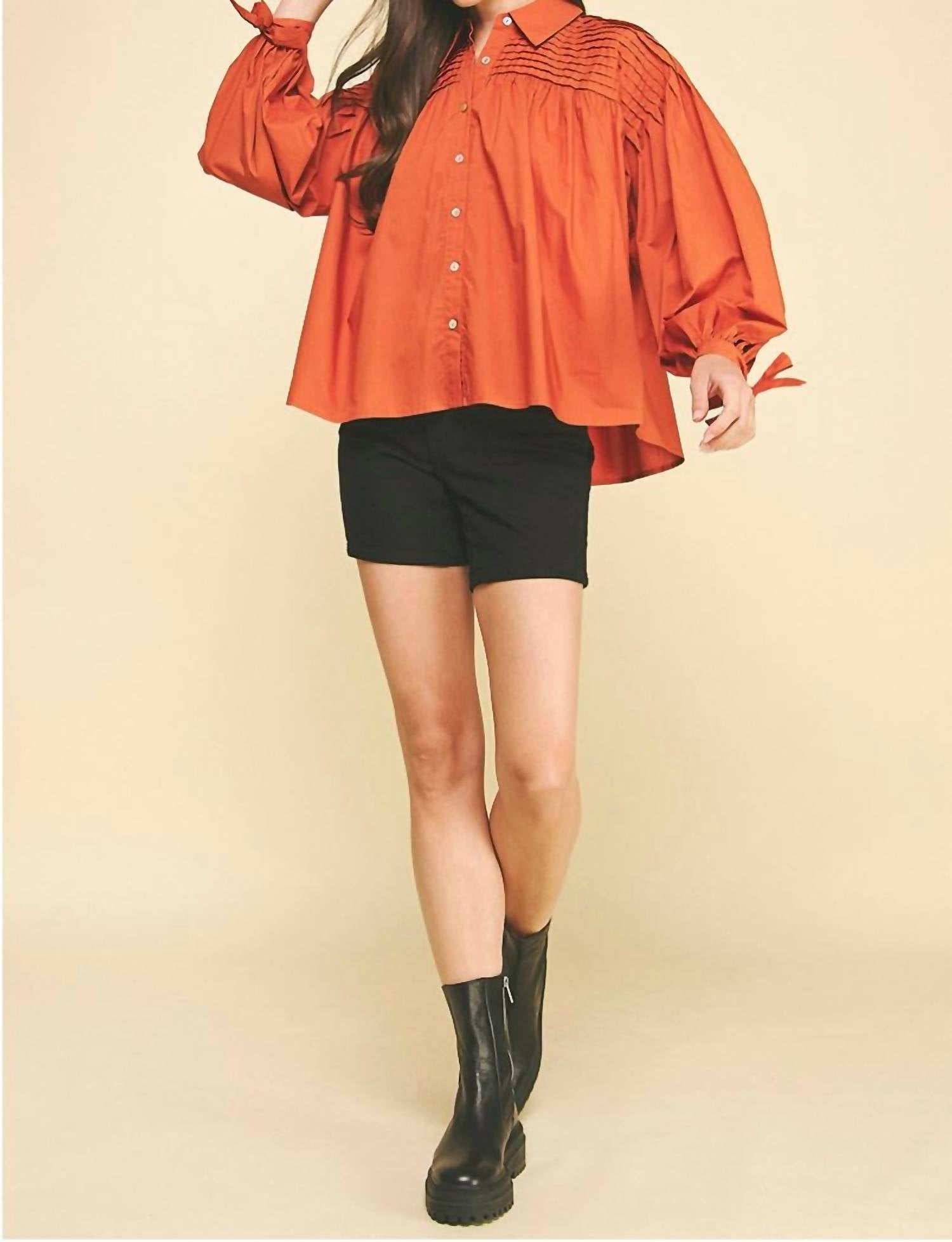 Pinch - Effortlessly Elegant Tucked Detail Blouse
