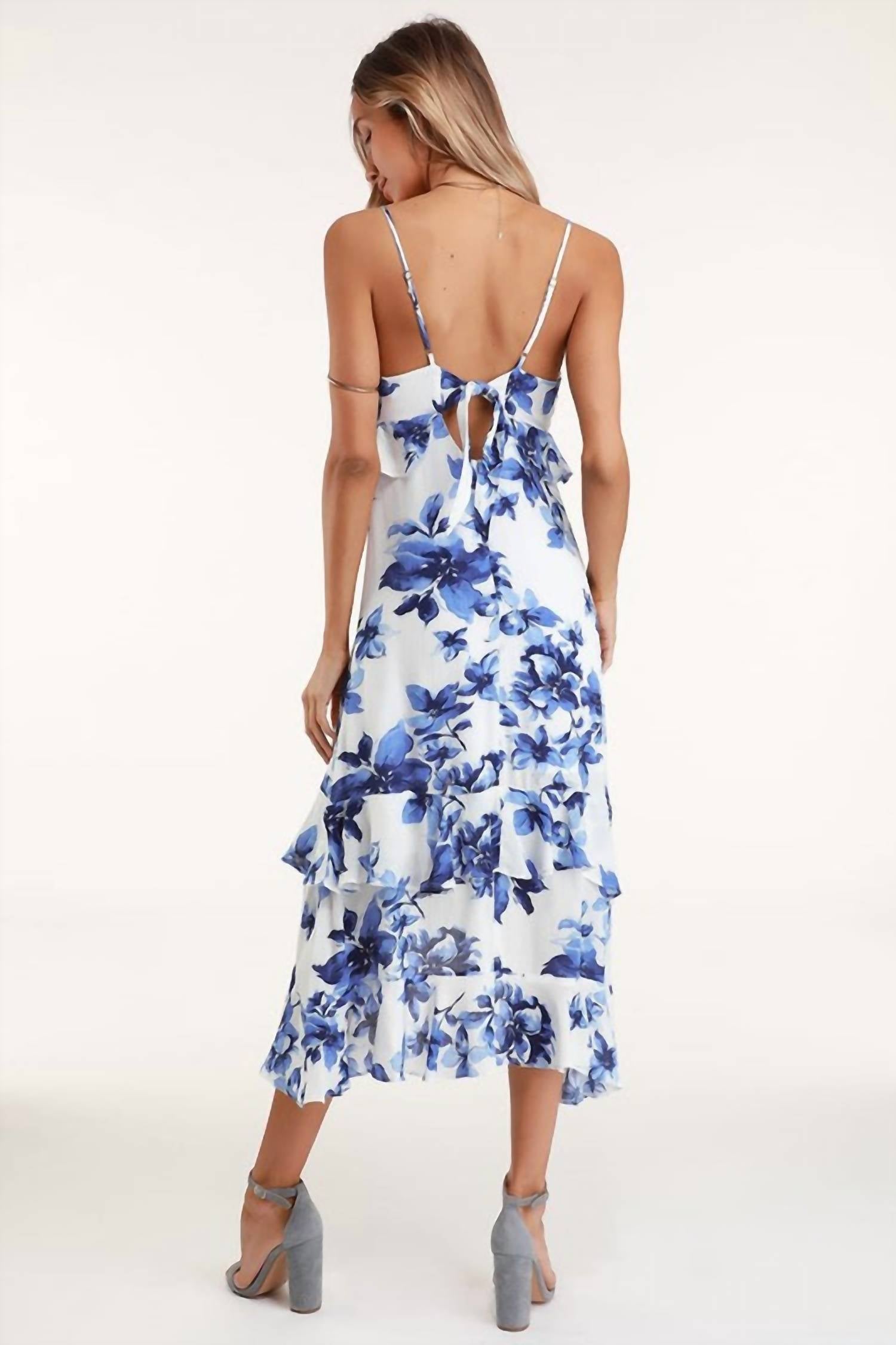 Lulus - Santorini Bloom Midi Dress