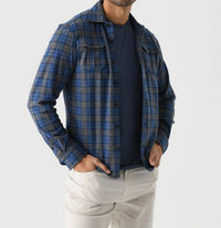 Johnnie-O - Waites Long Sleeve Flannel Jacket With Check Print