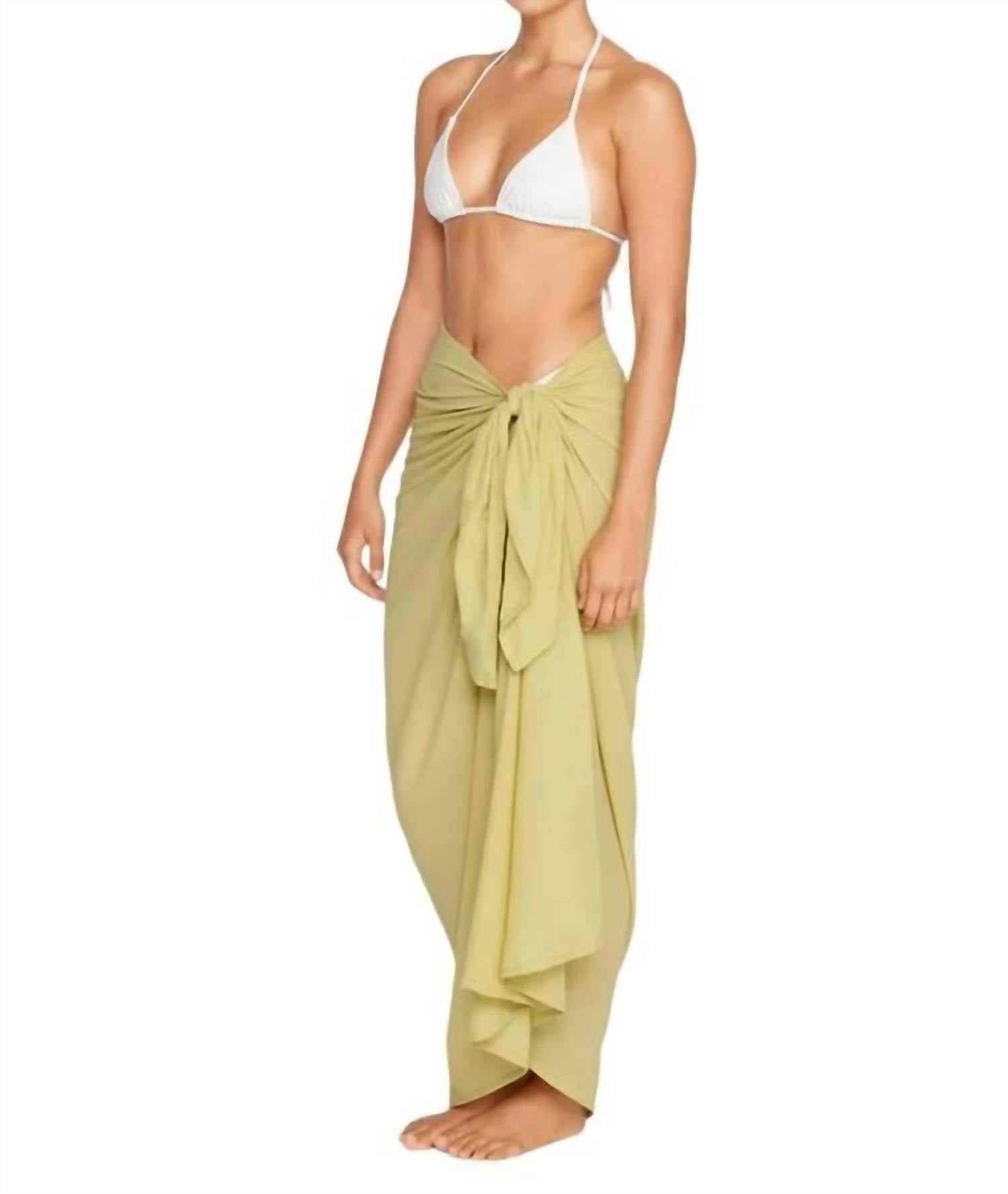 MIKOH AHE SARONG in honeydew - women's swimwear - alternate view