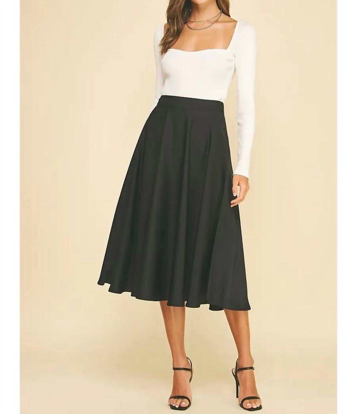 Pinch - Silky Midi Skirt