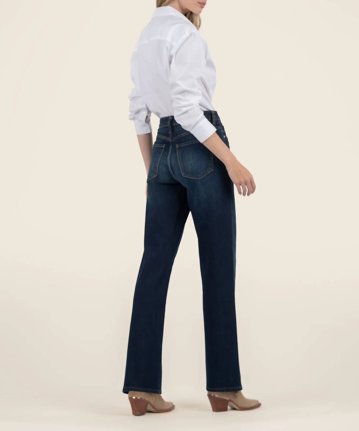 KUT FROM THE KLOTH Sienna High Rise Wide Leg Jeans in feelings - women's jeans - detail view