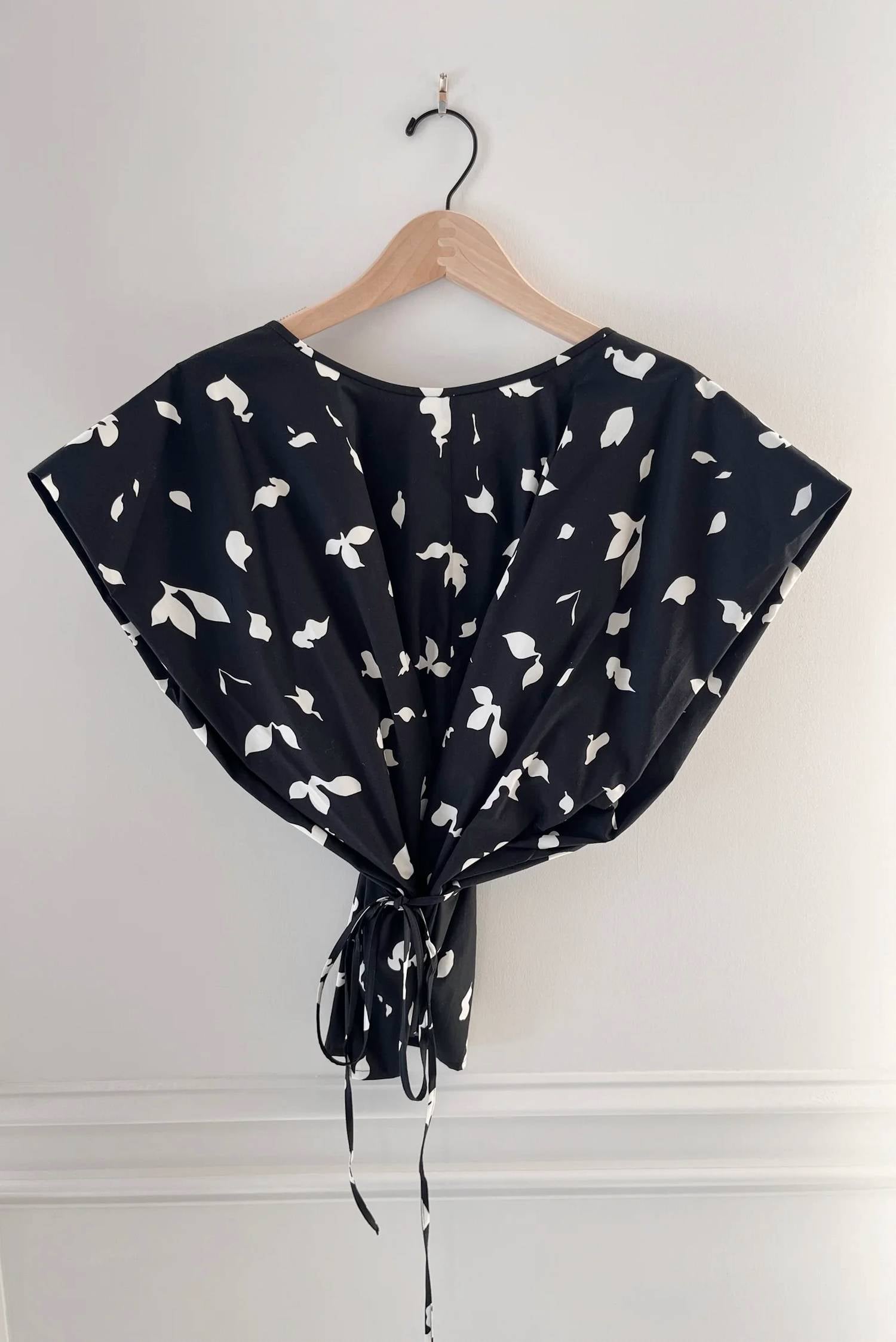Alysi - Printed Cotton Tie Waist Top
