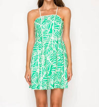 Meet Me In Santorini - Verde Palms Mini Dress