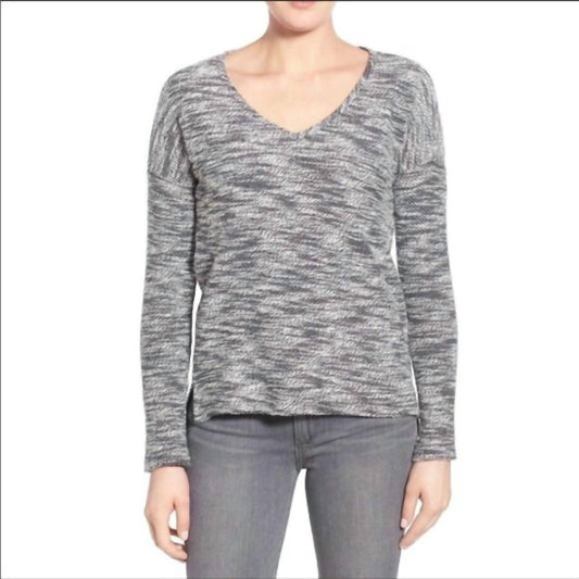 Paige - Martine Marled Cotton V Neck Sweater