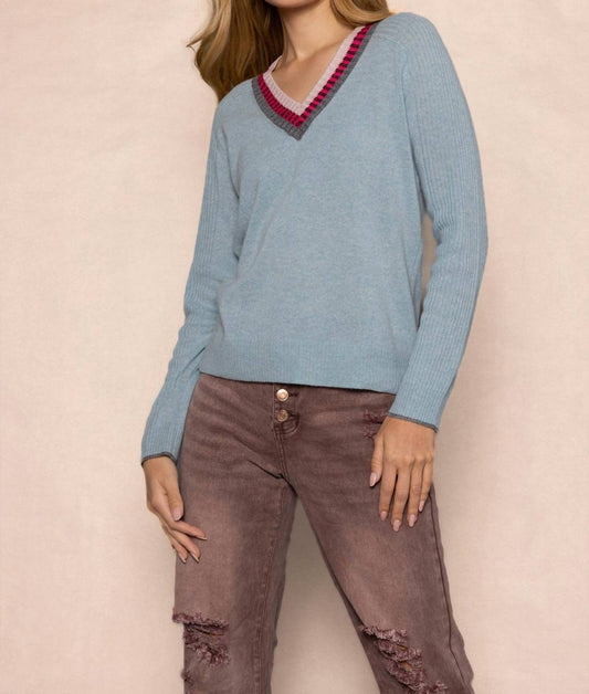 Lisa Todd - Shore Blue Cashmere Sweater