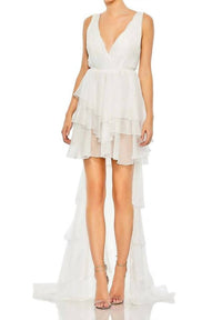 Mac Duggal - Ruffle High-low Gown