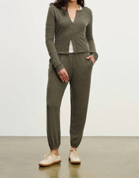 Velvet by Graham & Spencer Lexie Knit Joggers in caper - women's pants - view 4