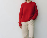 LUCKY BRAND Knit Sweater in red - women's sweater