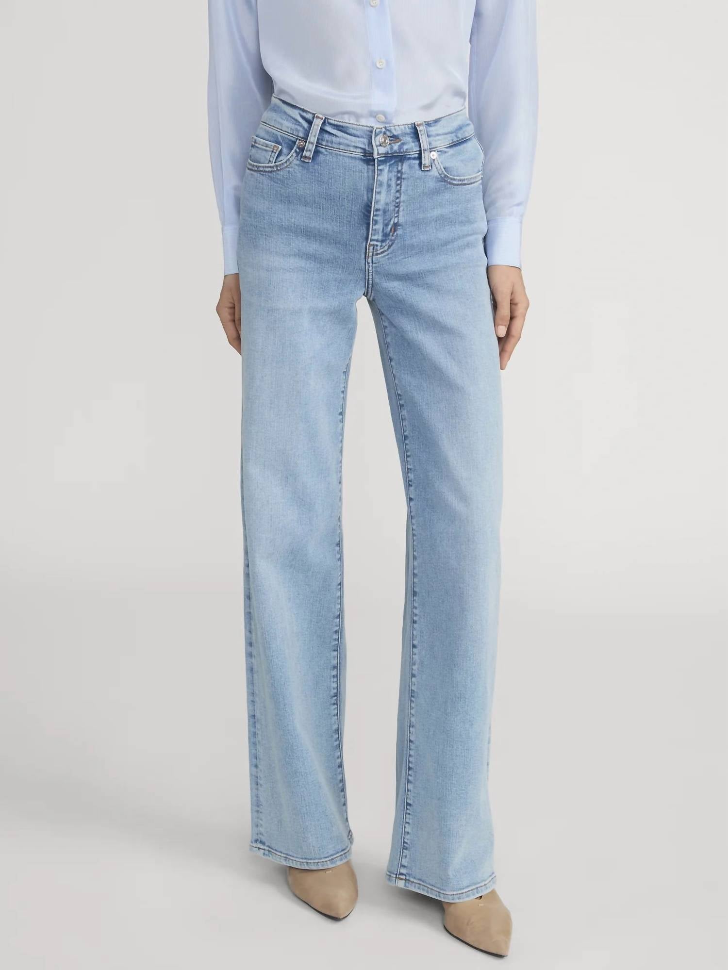 FRAME Le Slim Palazzo Jeans in ripple - women's jeans